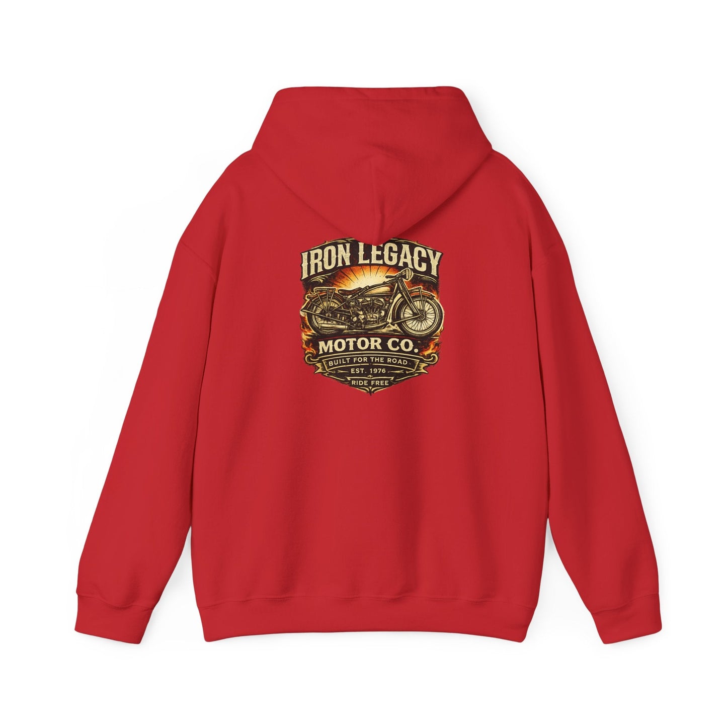 Iron Legacy Ride Free Motorcycle Hoodie – Vintage Biker Graphic Pullover – Unisex Midweight Streetwear - JennyCool
