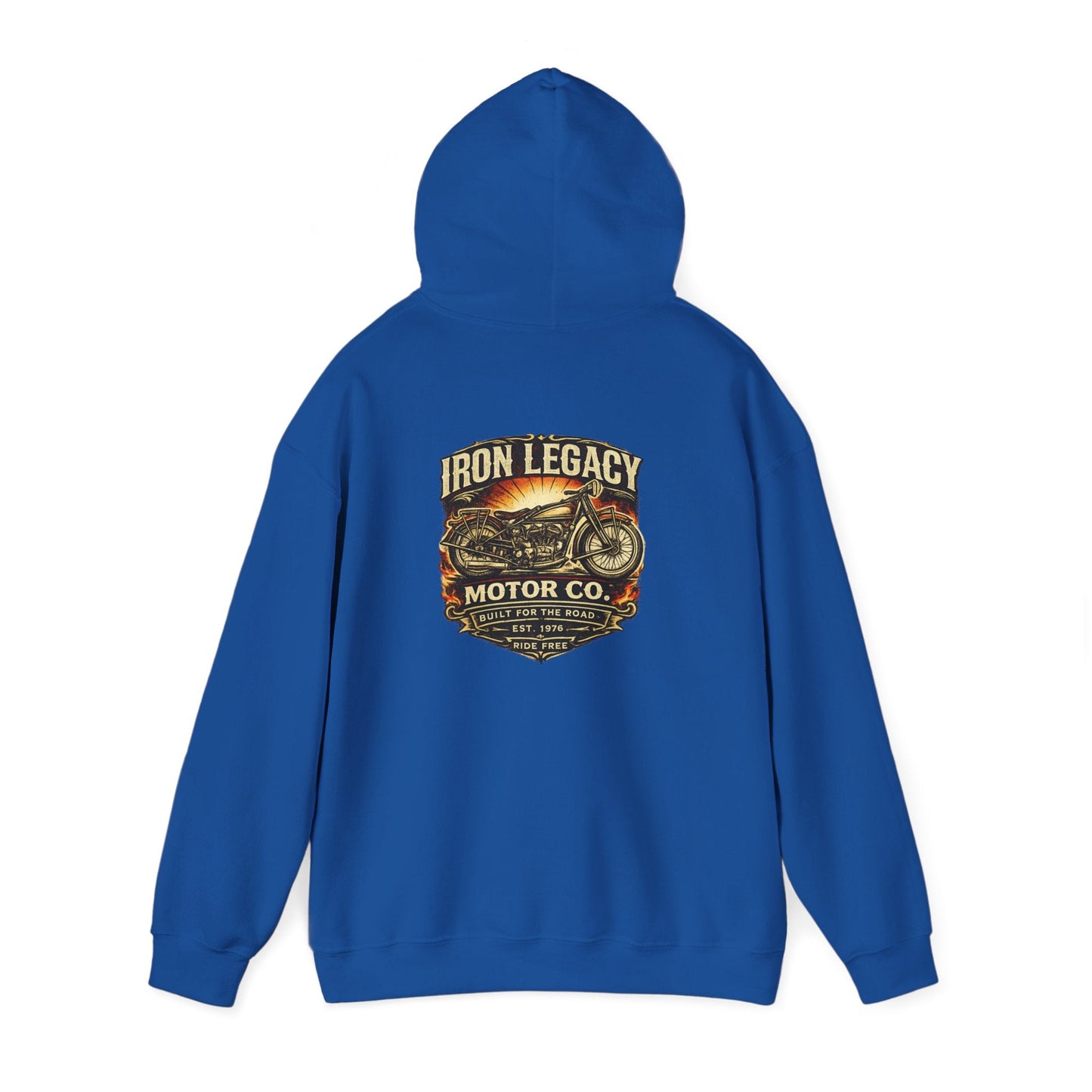 Iron Legacy Ride Free Motorcycle Hoodie – Vintage Biker Graphic Pullover – Unisex Midweight Streetwear - JennyCool