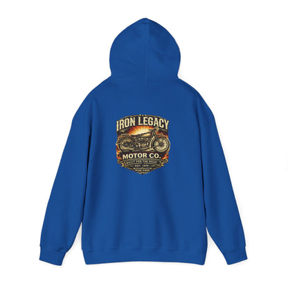 Iron Legacy Ride Free Motorcycle Hoodie – Vintage Biker Graphic Pullover – Unisex Midweight Streetwear - JennyCool