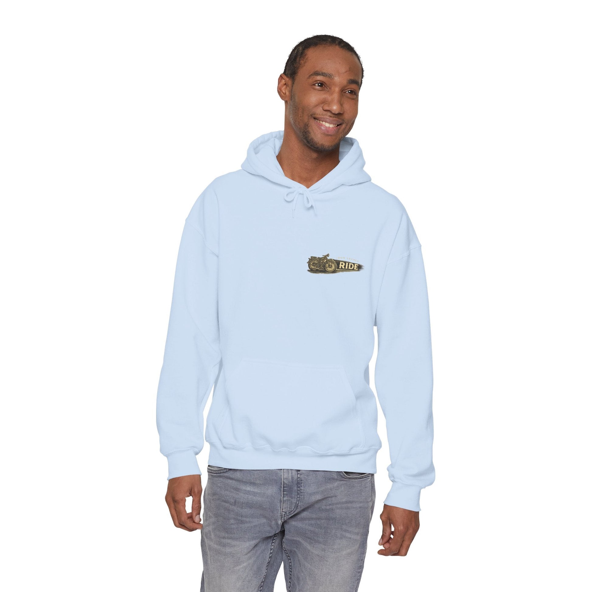 Iron Legacy Ride Free Motorcycle Hoodie – Vintage Biker Graphic Pullover – Unisex Midweight Streetwear - JennyCool