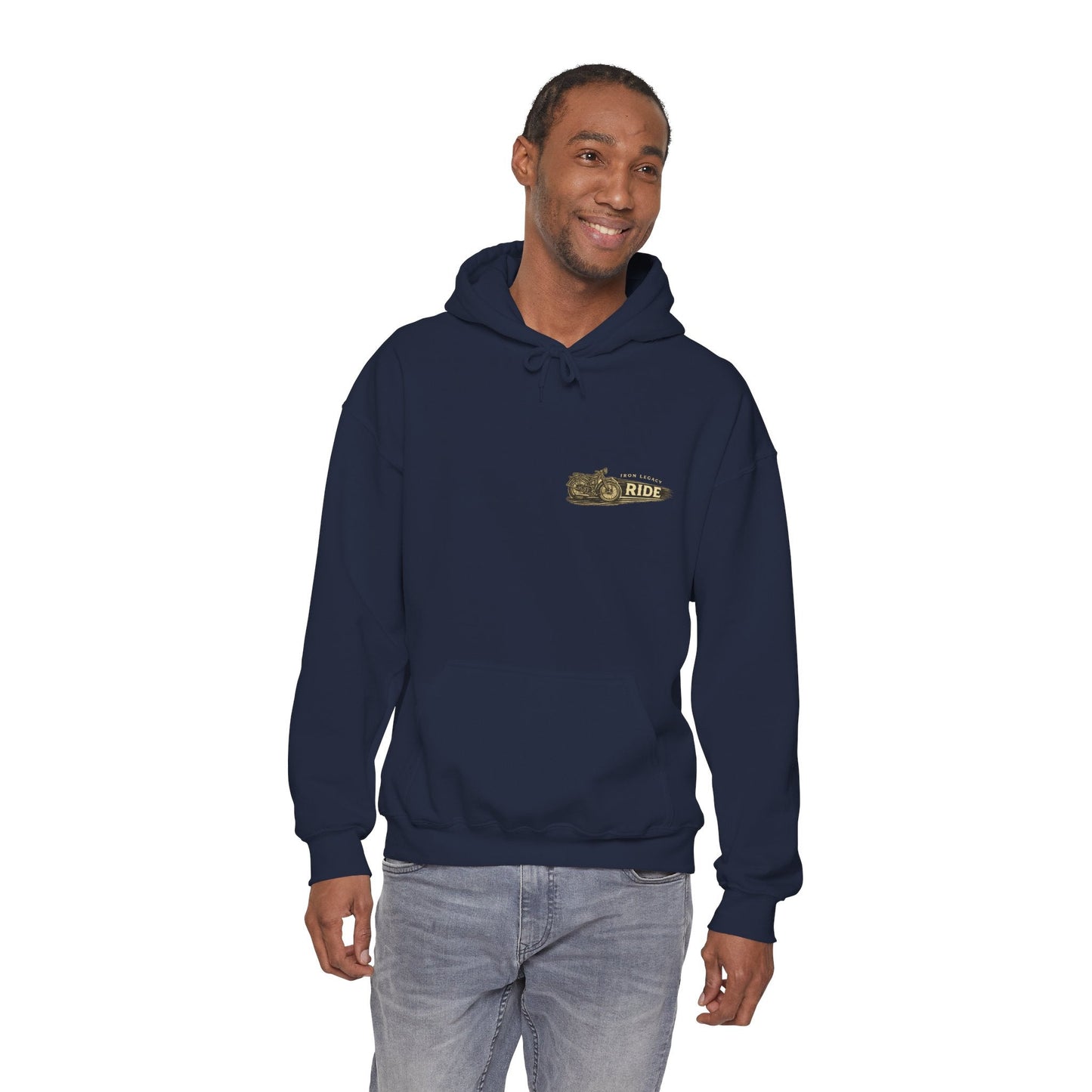 Iron Legacy Ride Free Motorcycle Hoodie – Vintage Biker Graphic Pullover – Unisex Midweight Streetwear - JennyCool