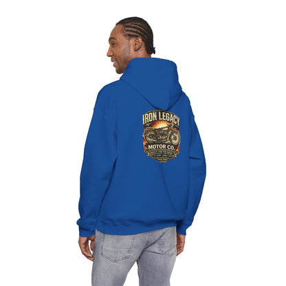 Iron Legacy Ride Free Motorcycle Hoodie – Vintage Biker Graphic Pullover – Unisex Midweight Streetwear - JennyCool