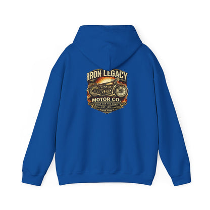 Iron Legacy Ride Free Motorcycle Hoodie – Vintage Biker Graphic Pullover – Unisex Midweight Streetwear - JennyCool