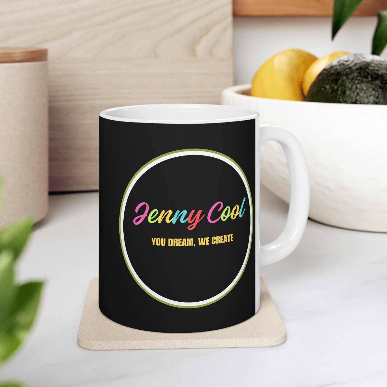 JC Black Ceramic Mug , (11oz, 15oz) - JennyCool