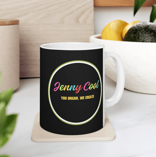 JC Black Ceramic Mug , (11oz, 15oz) - JennyCool