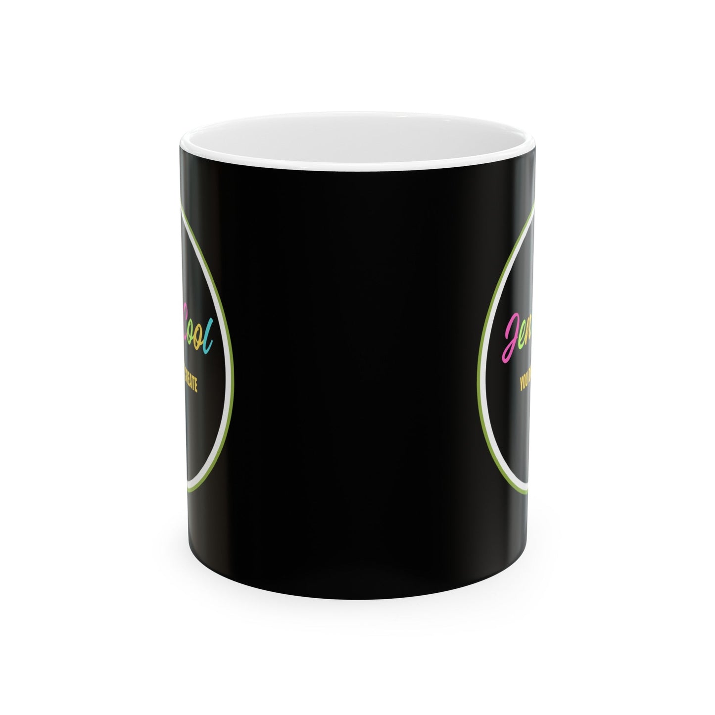 JC Black Ceramic Mug , (11oz, 15oz) - JennyCool