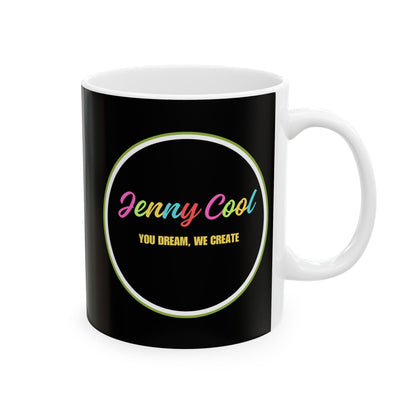JC Black Ceramic Mug , (11oz, 15oz) - JennyCool