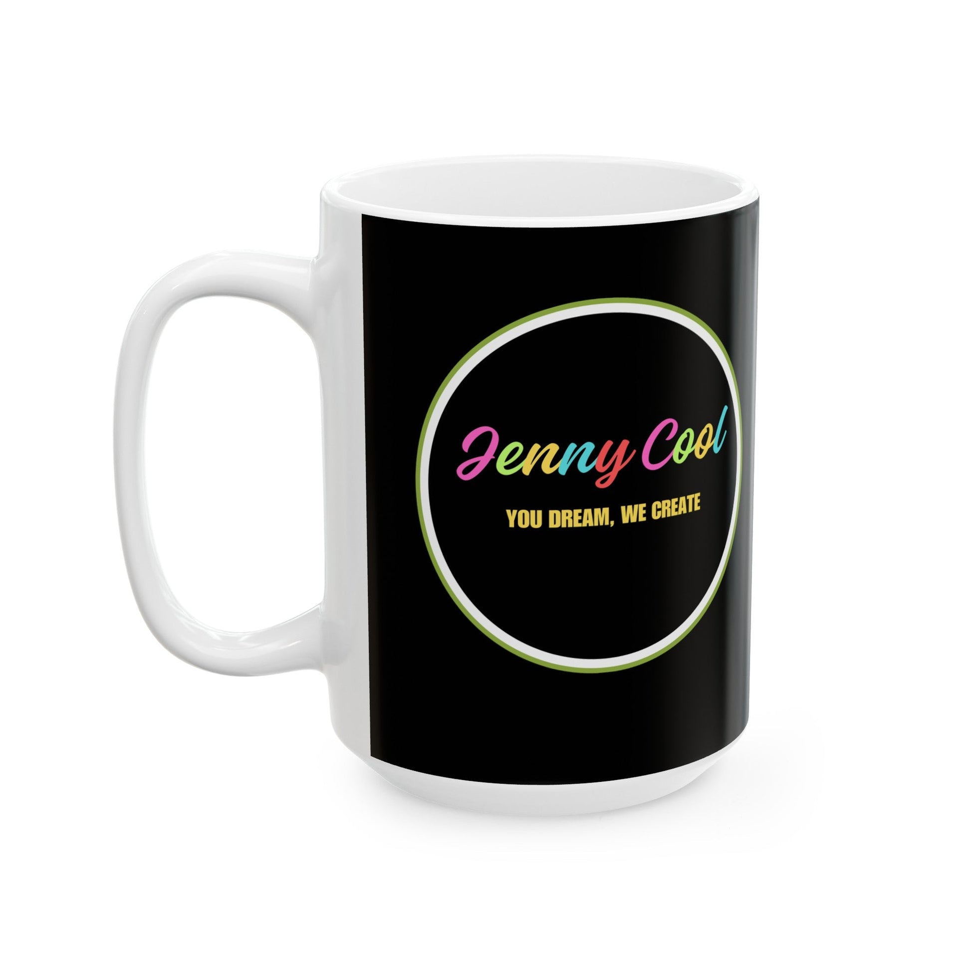 JC Black Ceramic Mug , (11oz, 15oz) - JennyCool