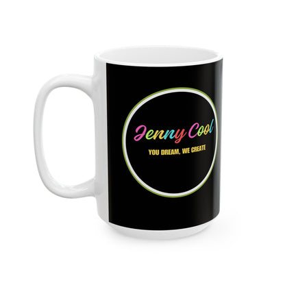 JC Black Ceramic Mug , (11oz, 15oz) - JennyCool