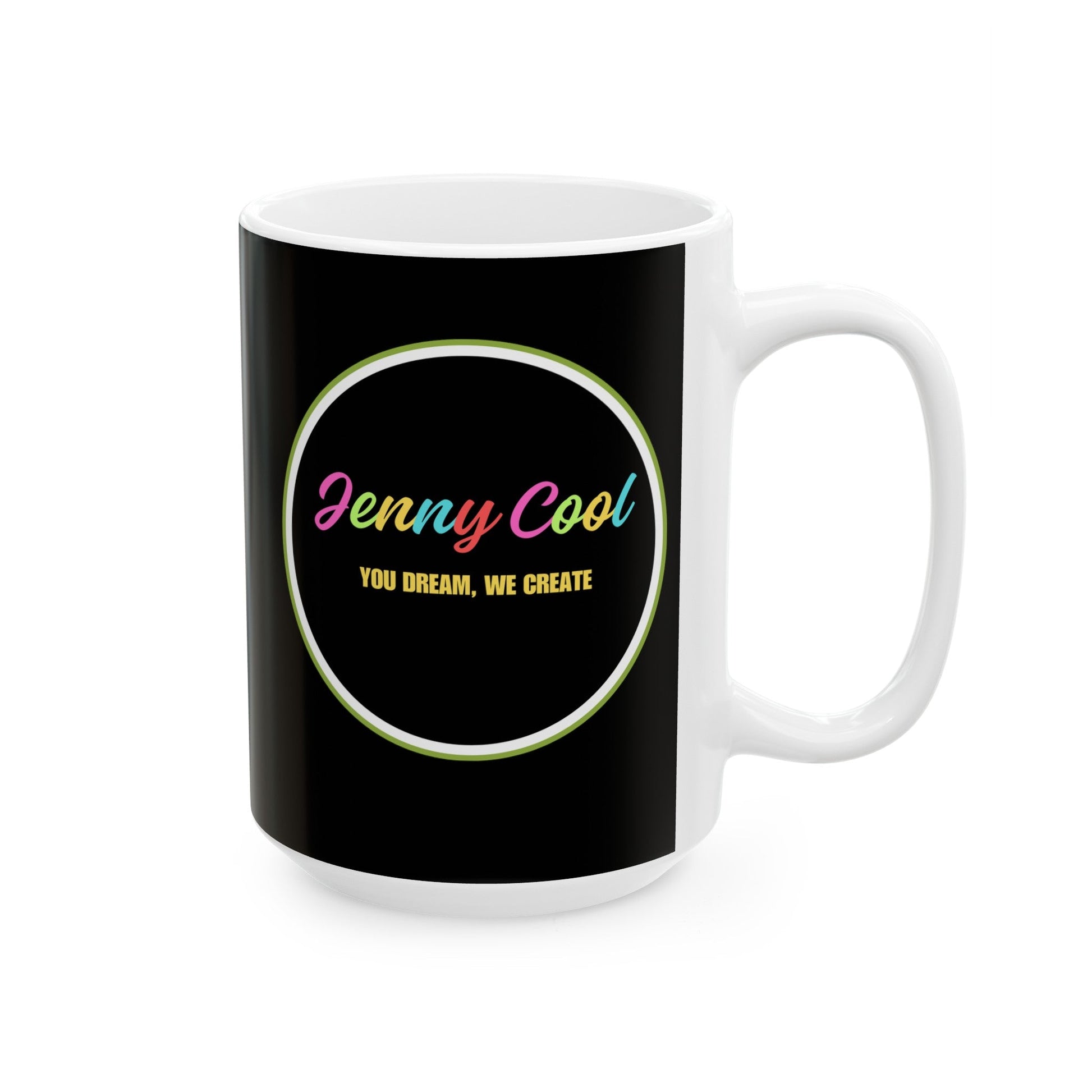 JC Black Ceramic Mug , (11oz, 15oz) - JennyCool