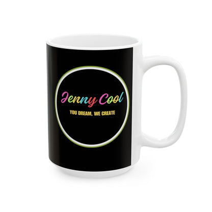 JC Black Ceramic Mug , (11oz, 15oz) - JennyCool
