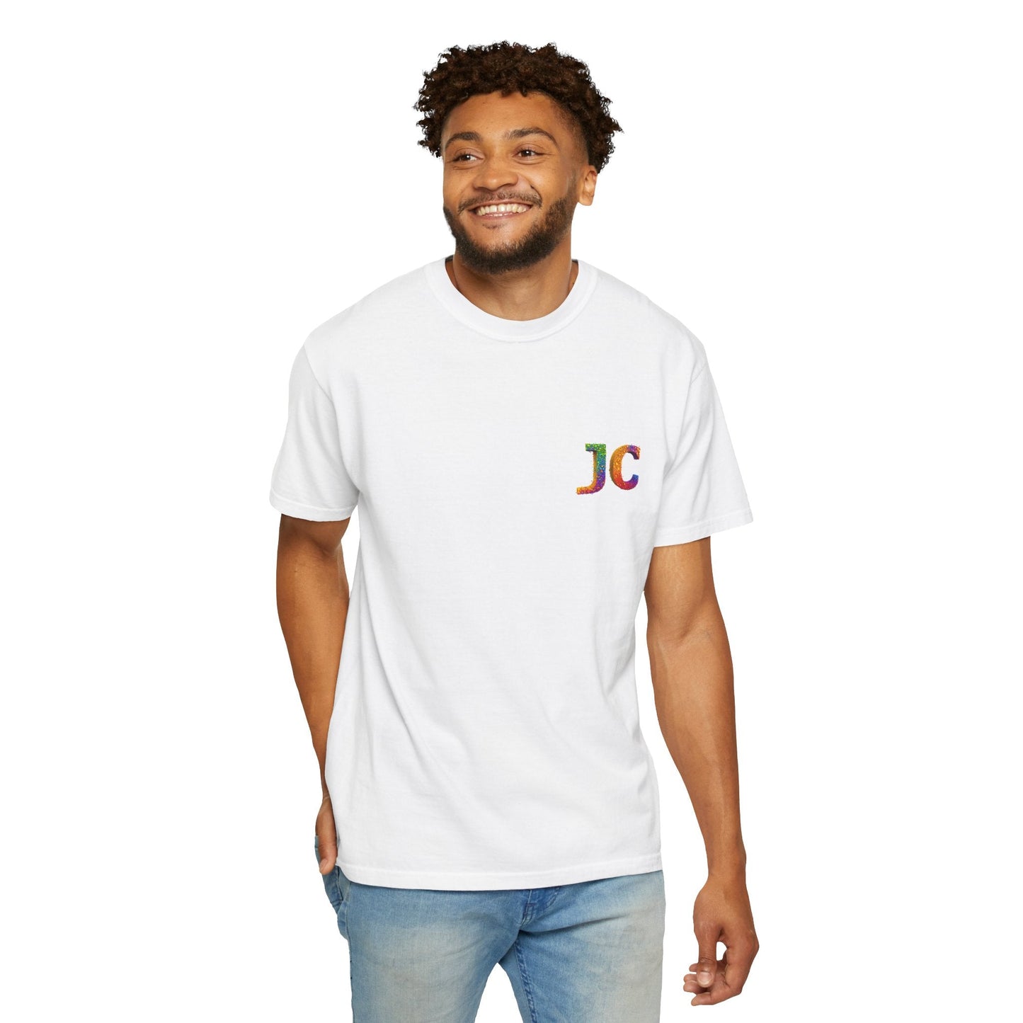 JC Signature Men’s Heavyweight Garment - Dyed T-Shirt – Relaxed Fit - JennyCool