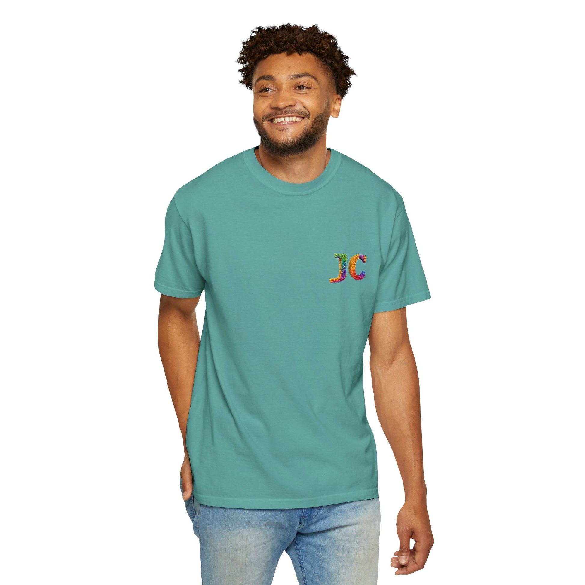 JC Signature Men’s Heavyweight Garment - Dyed T-Shirt – Relaxed Fit - JennyCool