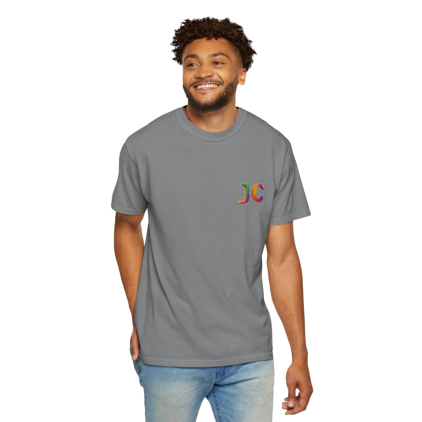 JC Signature Men’s Heavyweight Garment - Dyed T-Shirt – Relaxed Fit - JennyCool