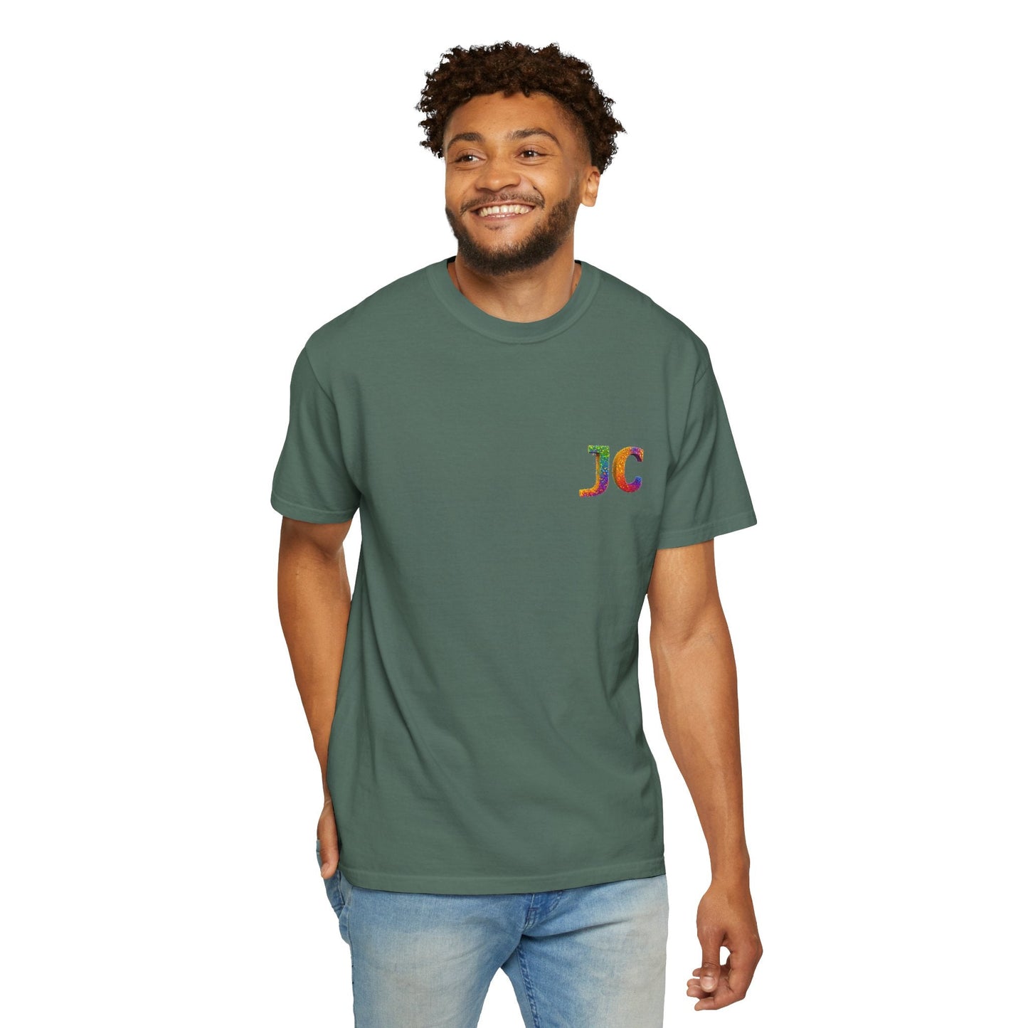 JC Signature Men’s Heavyweight Garment - Dyed T-Shirt – Relaxed Fit - JennyCool