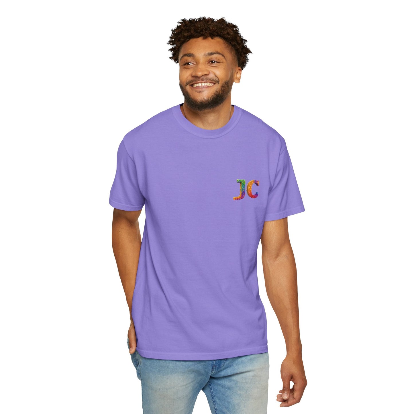 JC Signature Men’s Heavyweight Garment - Dyed T-Shirt – Relaxed Fit - JennyCool