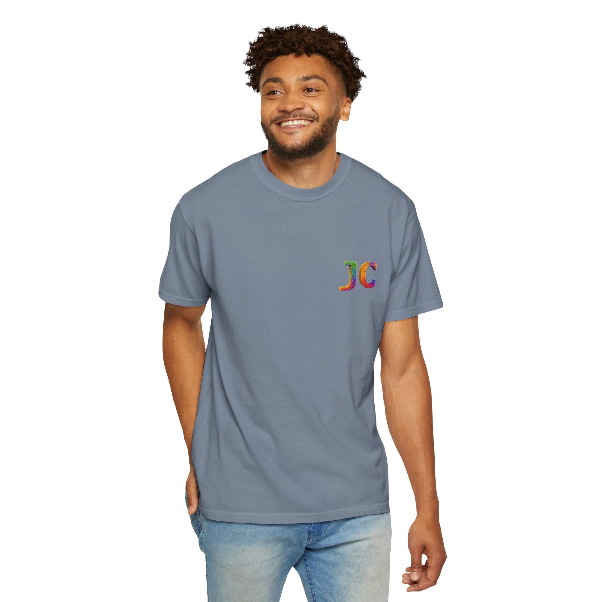 JC Signature Men’s Heavyweight Garment - Dyed T-Shirt – Relaxed Fit - JennyCool