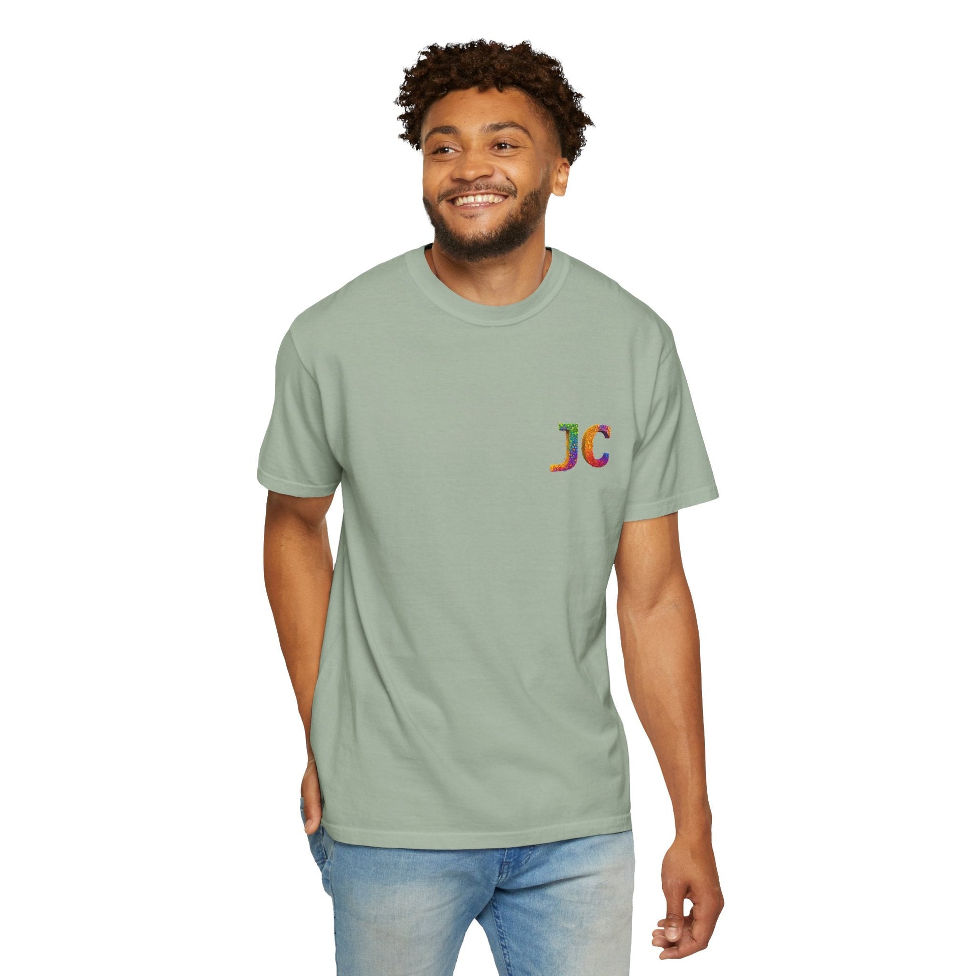 JC Signature Men’s Heavyweight Garment - Dyed T-Shirt – Relaxed Fit - JennyCool