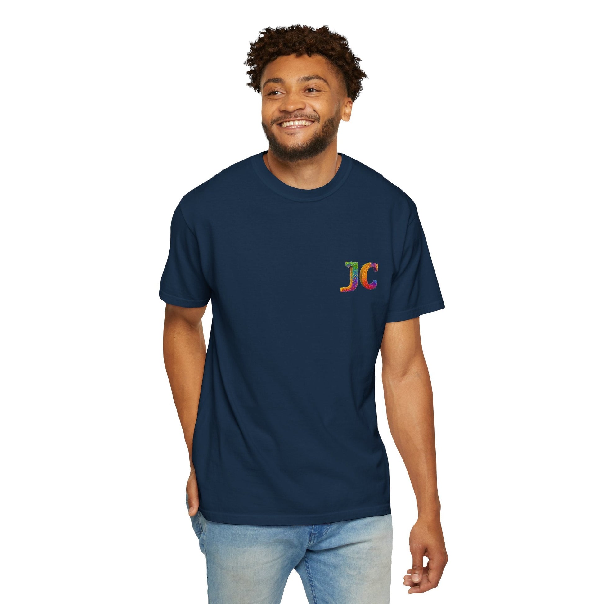 JC Signature Men’s Heavyweight Garment - Dyed T-Shirt – Relaxed Fit - JennyCool