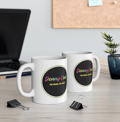 JC White Ceramic Mug , (11oz, 15oz) - JennyCool