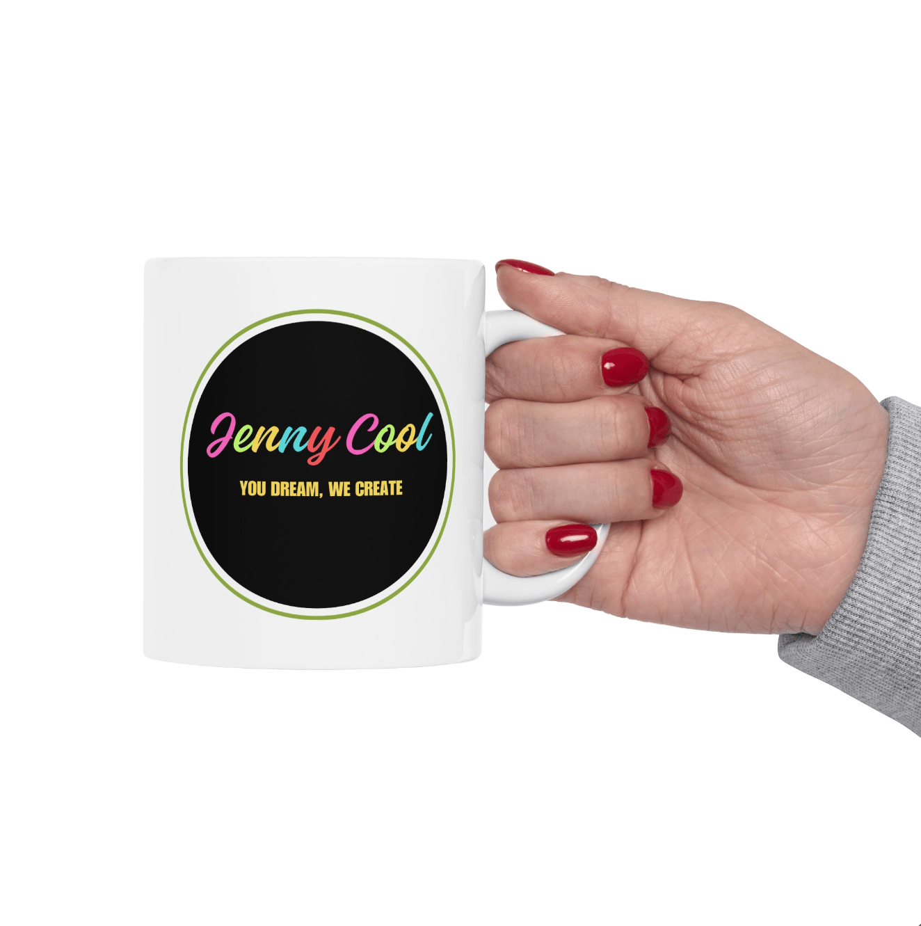 JC White Ceramic Mug , (11oz, 15oz) - JennyCool