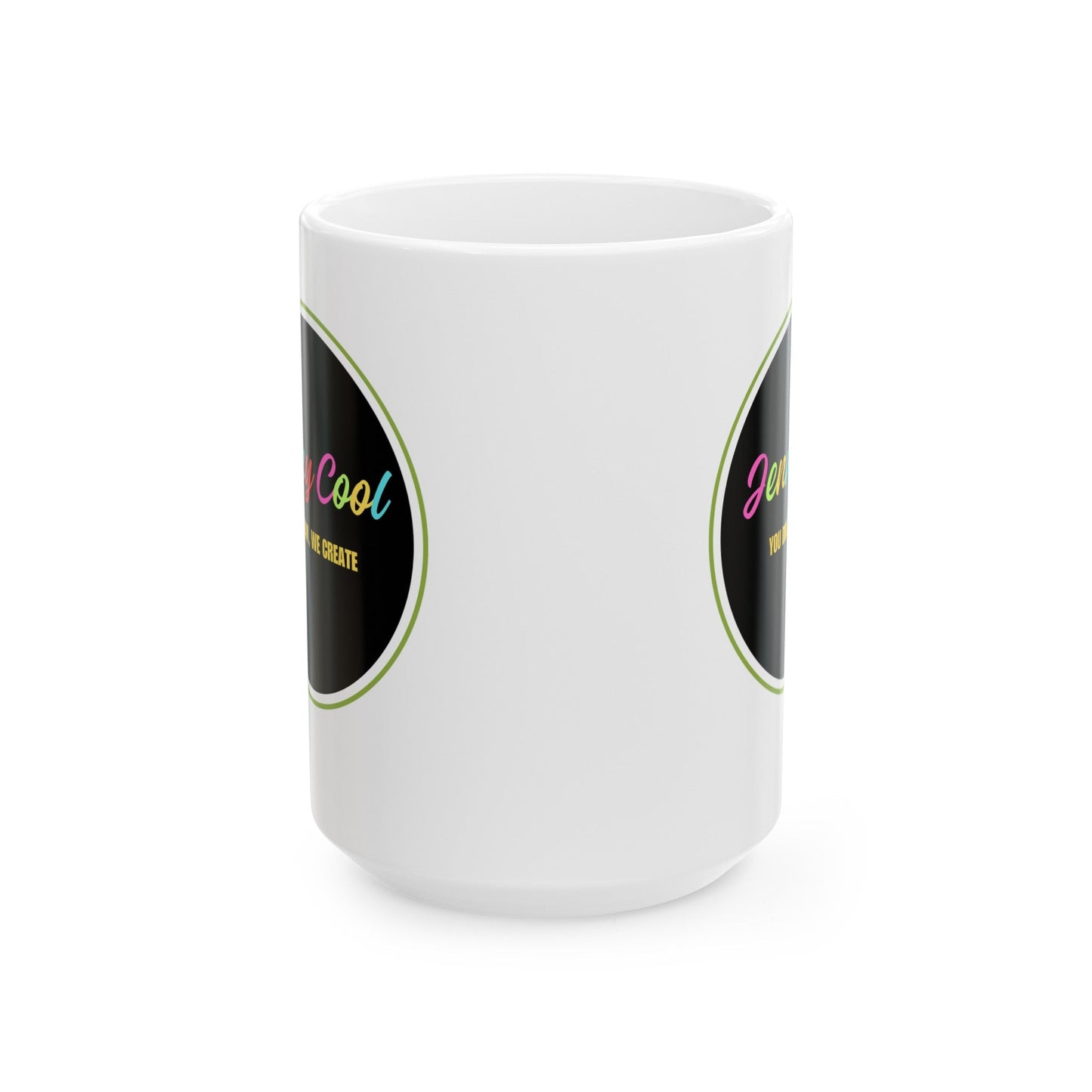 JC White Ceramic Mug , (11oz, 15oz) - JennyCool