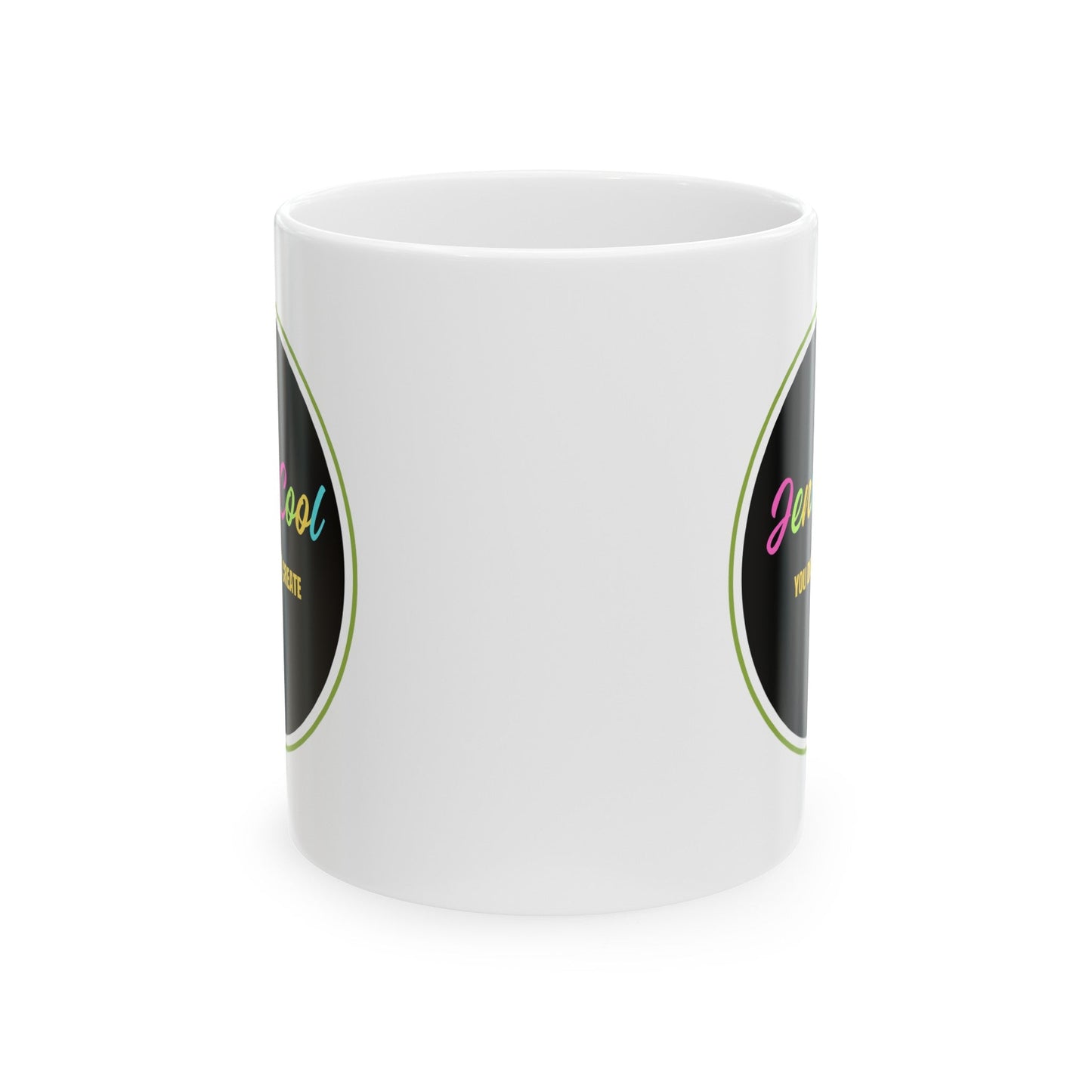 JC White Ceramic Mug , (11oz, 15oz) - JennyCool