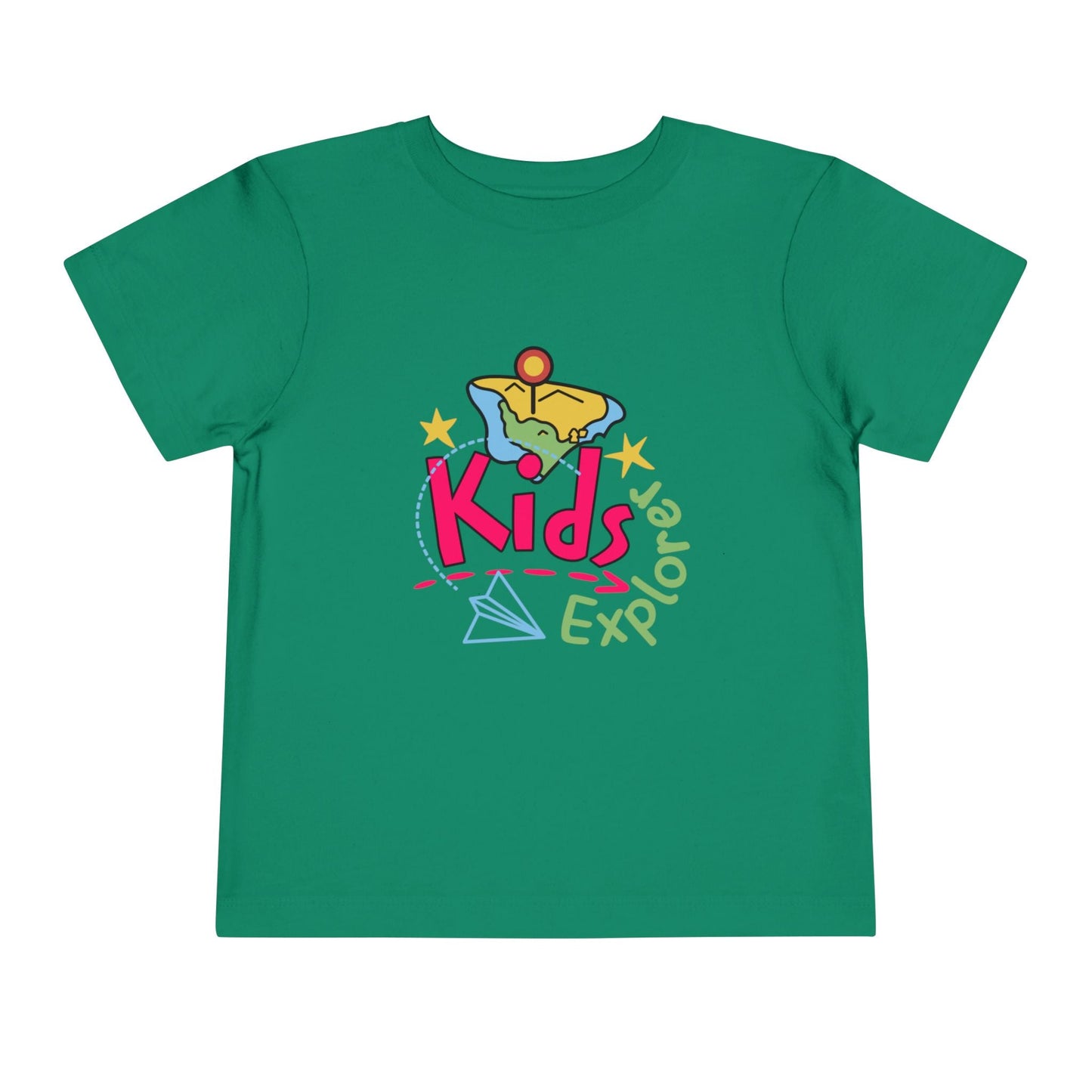 Kids Explore Toddler Tee — Colorful Adventure Graphic T-Shirt for Curious Little Explorers - JennyCool
