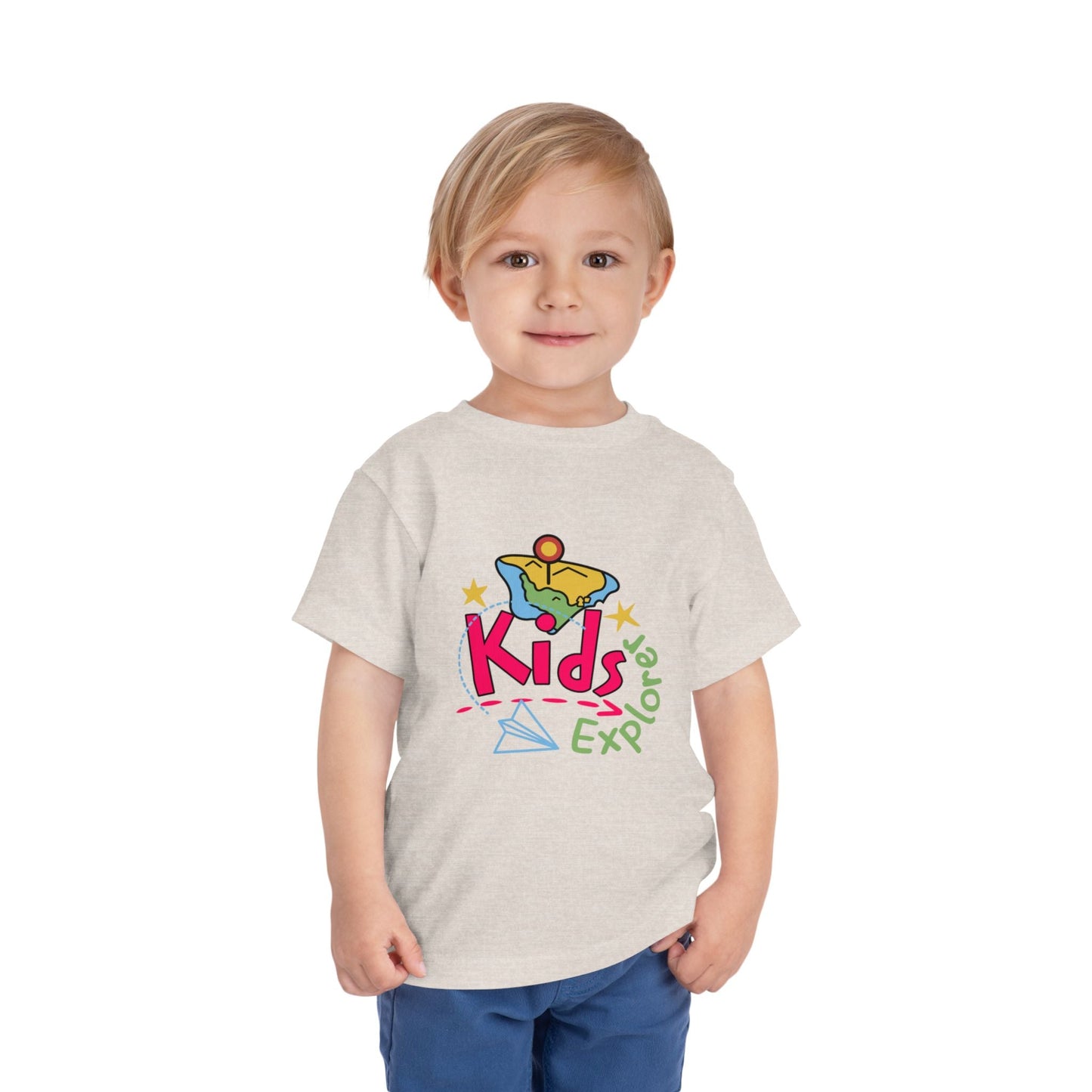 Kids Explore Toddler Tee — Colorful Adventure Graphic T-Shirt for Curious Little Explorers - JennyCool