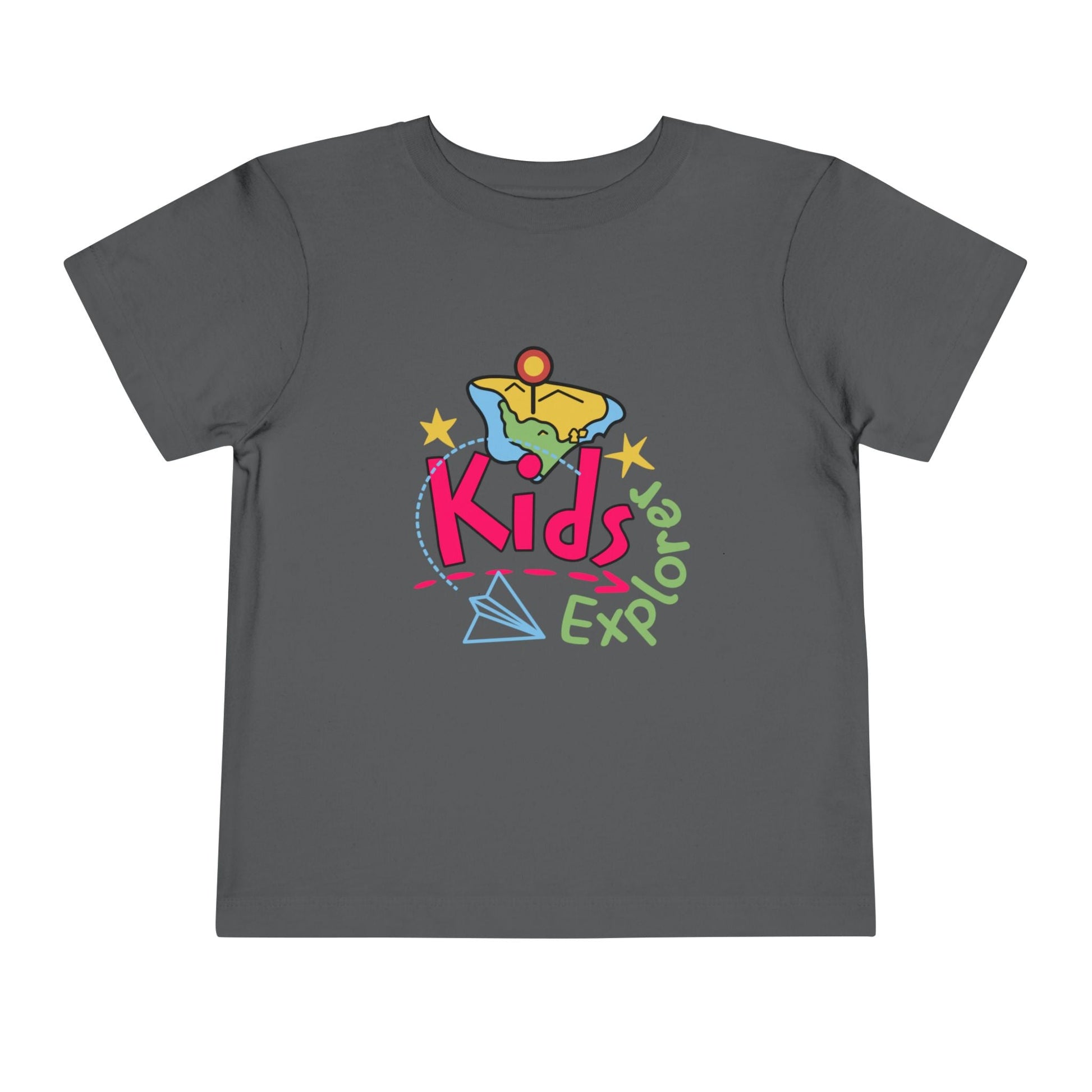 Kids Explore Toddler Tee — Colorful Adventure Graphic T-Shirt for Curious Little Explorers - JennyCool