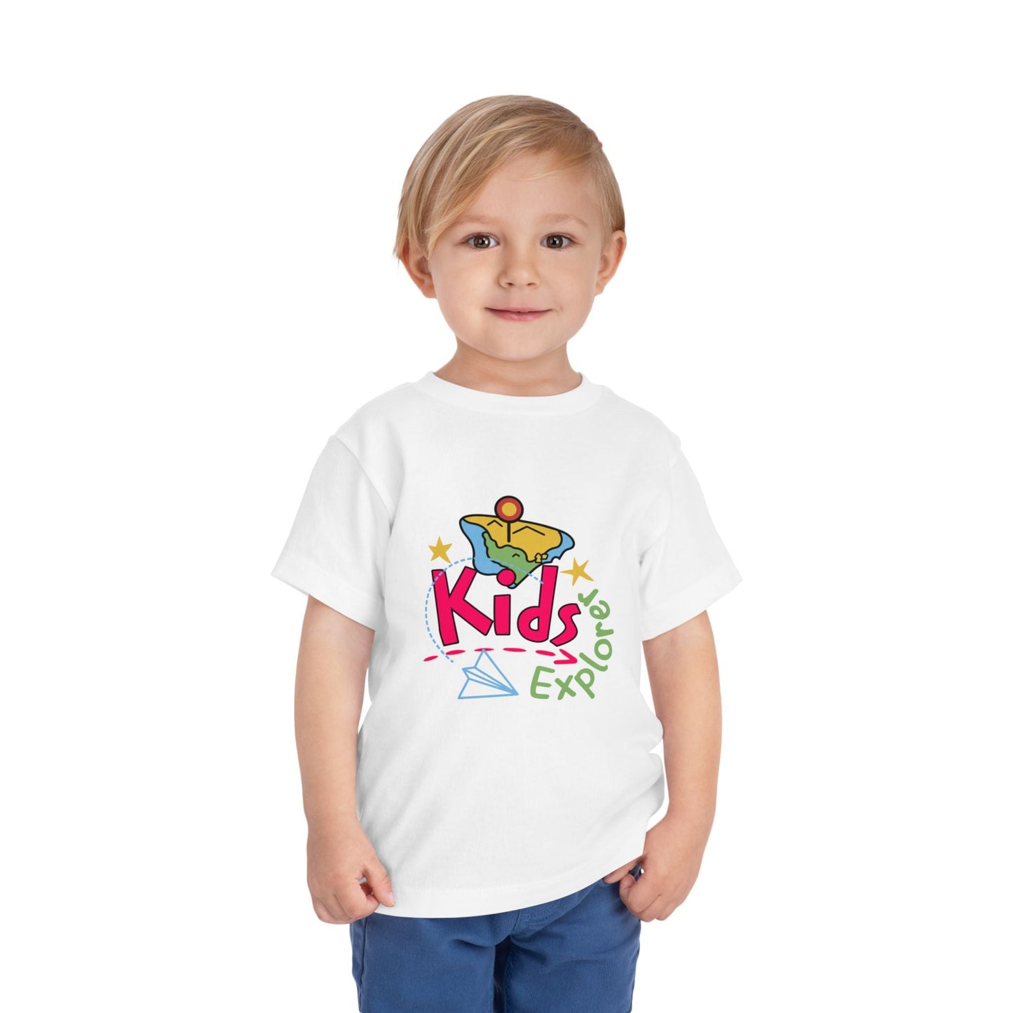 Kids Explore Toddler Tee — Colorful Adventure Graphic T-Shirt for Curious Little Explorers - JennyCool