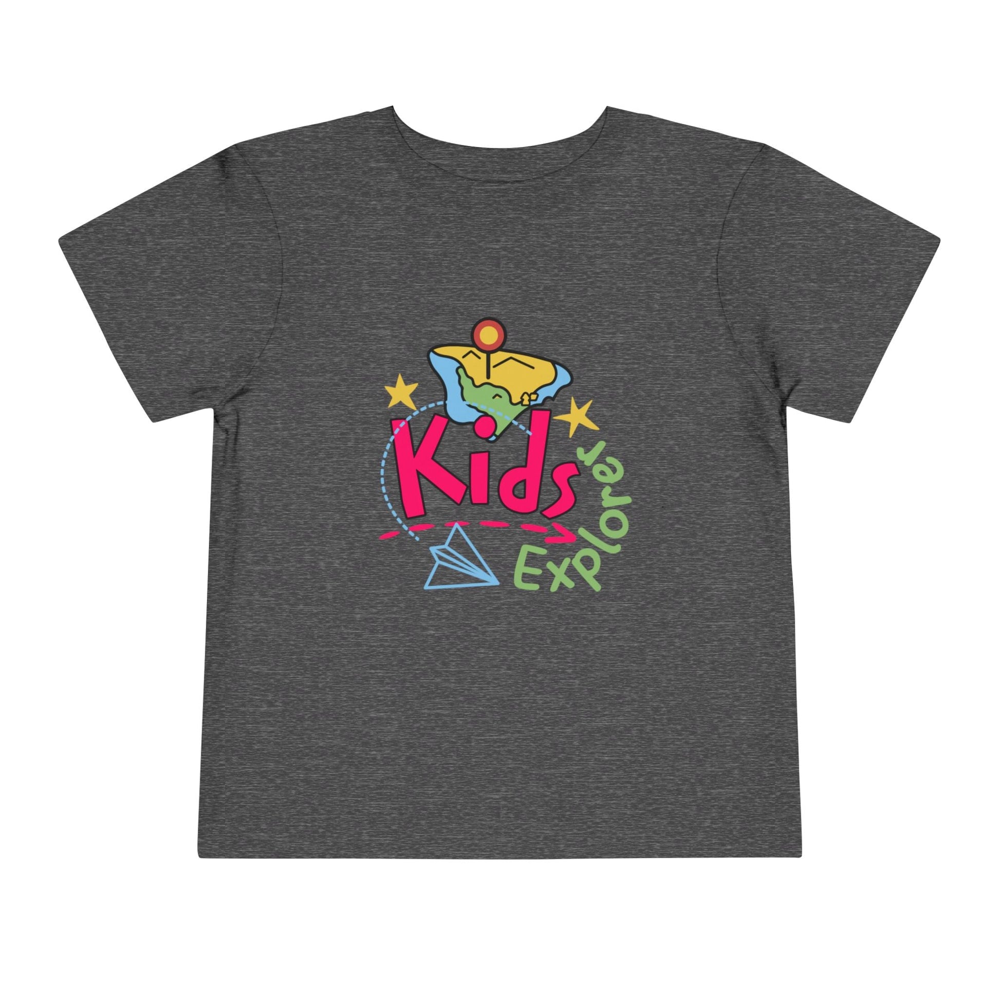 Kids Explore Toddler Tee — Colorful Adventure Graphic T-Shirt for Curious Little Explorers - JennyCool