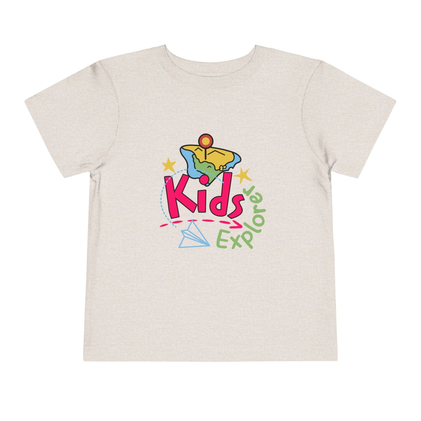 Kids Explore Toddler Tee — Colorful Adventure Graphic T-Shirt for Curious Little Explorers - JennyCool