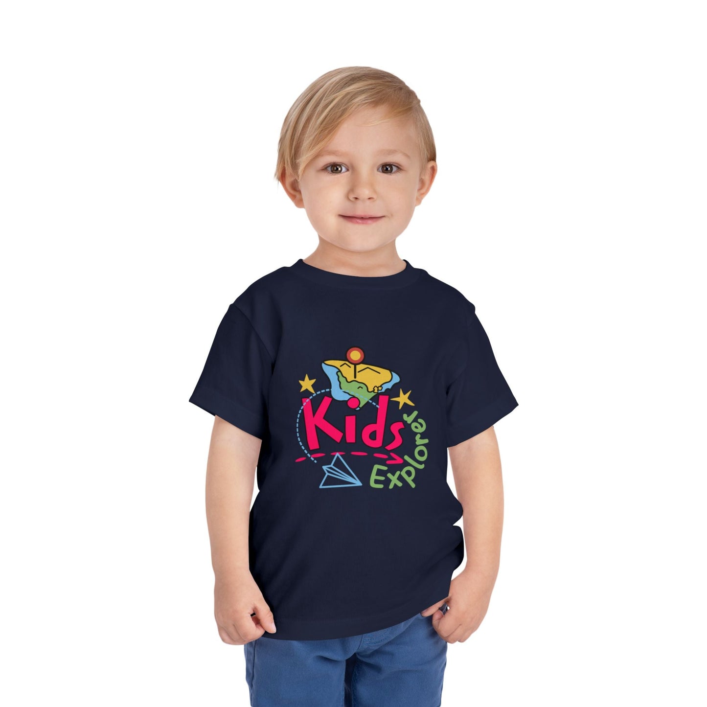 Kids Explore Toddler Tee — Colorful Adventure Graphic T-Shirt for Curious Little Explorers - JennyCool