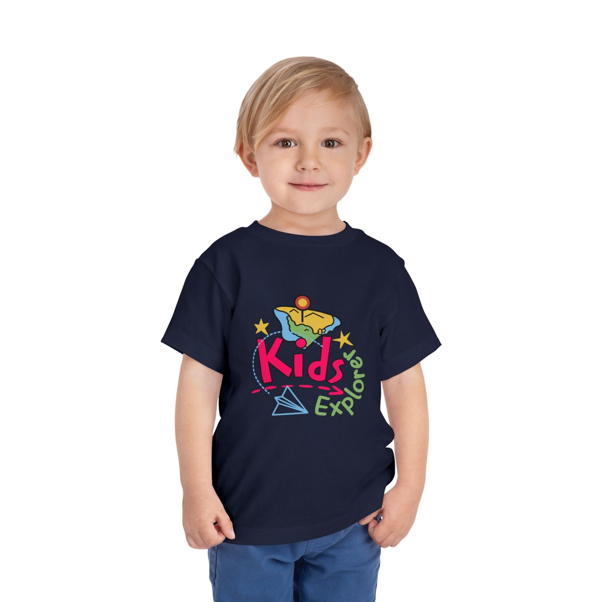 Kids Explore Toddler Tee — Colorful Adventure Graphic T-Shirt for Curious Little Explorers - JennyCool