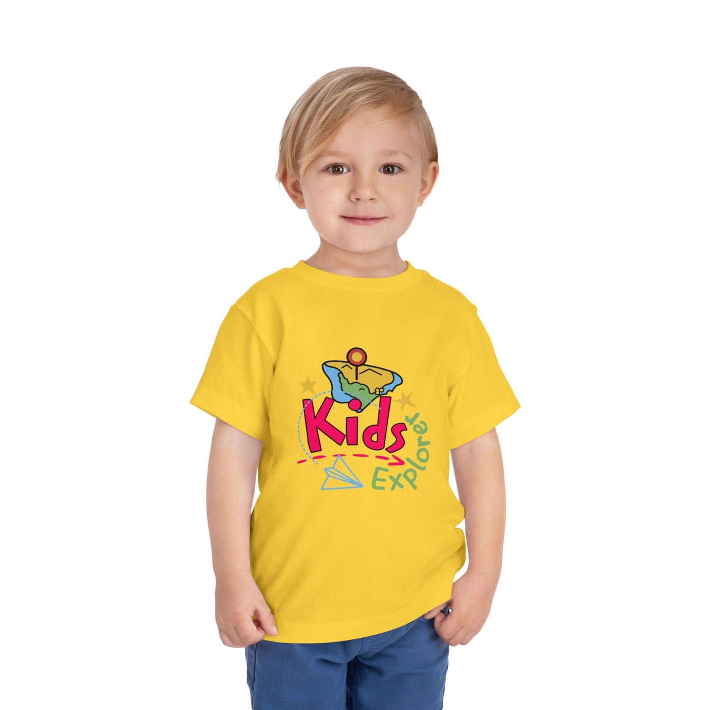 Kids Explore Toddler Tee — Colorful Adventure Graphic T-Shirt for Curious Little Explorers - JennyCool