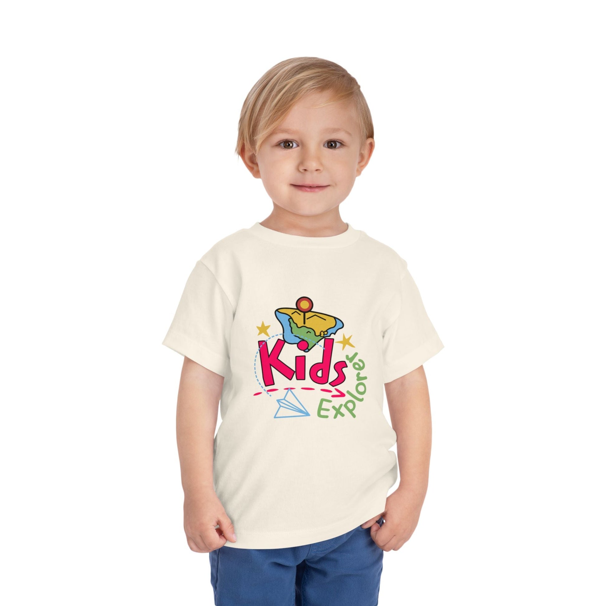Kids Explore Toddler Tee — Colorful Adventure Graphic T-Shirt for Curious Little Explorers - JennyCool