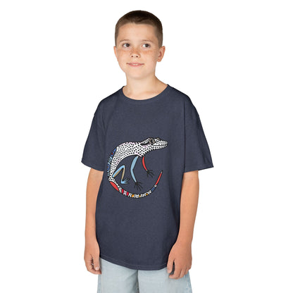 Kids Lizard Graphic Tee — Colorful Patterned Chameleon Shirt - JennyCool