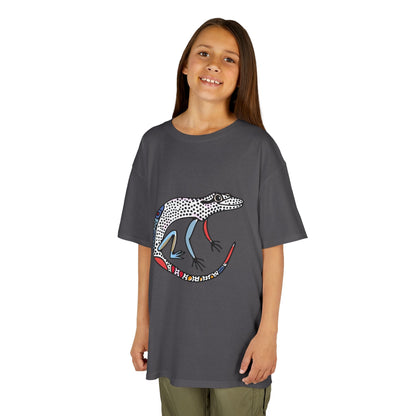Kids Lizard Graphic Tee — Colorful Patterned Chameleon Shirt - JennyCool