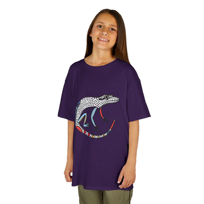 Kids Lizard Graphic Tee — Colorful Patterned Chameleon Shirt - JennyCool