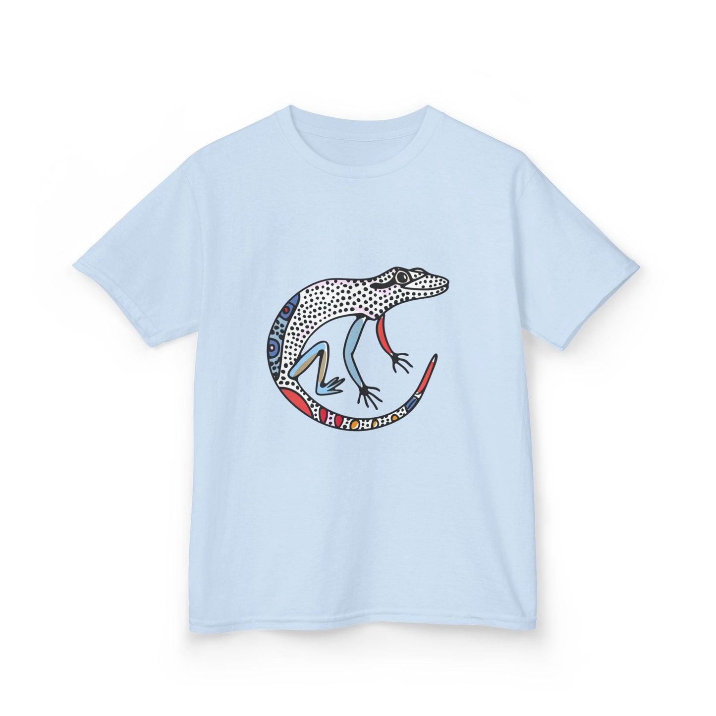 Kids Lizard Graphic Tee — Colorful Patterned Chameleon Shirt - JennyCool