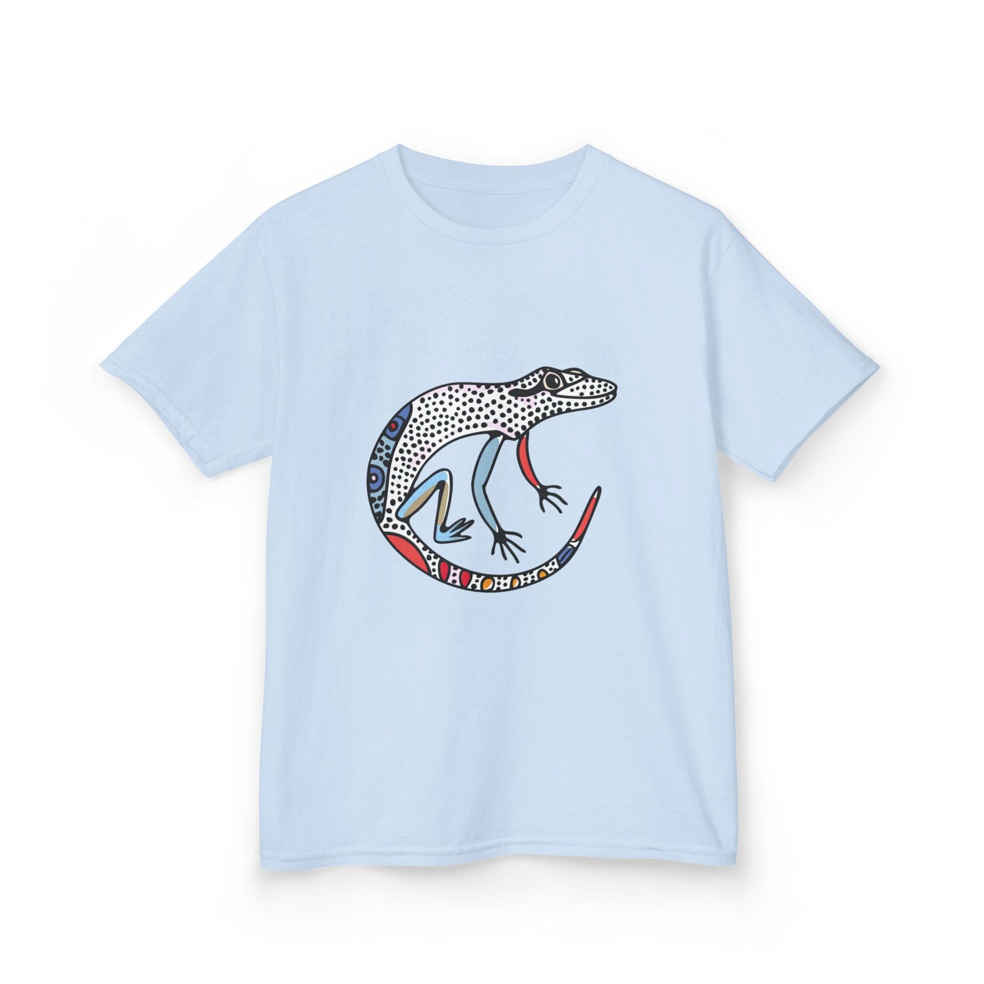 Kids Lizard Graphic Tee — Colorful Patterned Chameleon Shirt - JennyCool