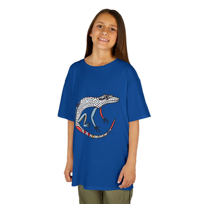 Kids Lizard Graphic Tee — Colorful Patterned Chameleon Shirt - JennyCool