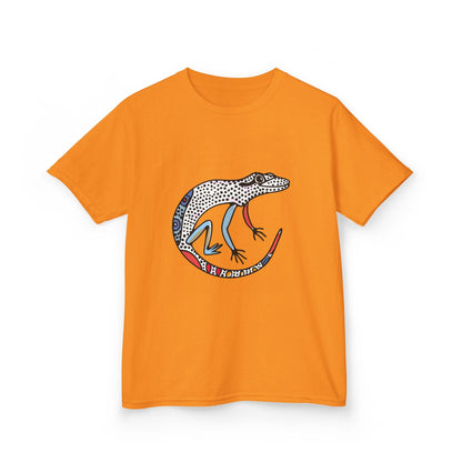 Kids Lizard Graphic Tee — Colorful Patterned Chameleon Shirt - JennyCool