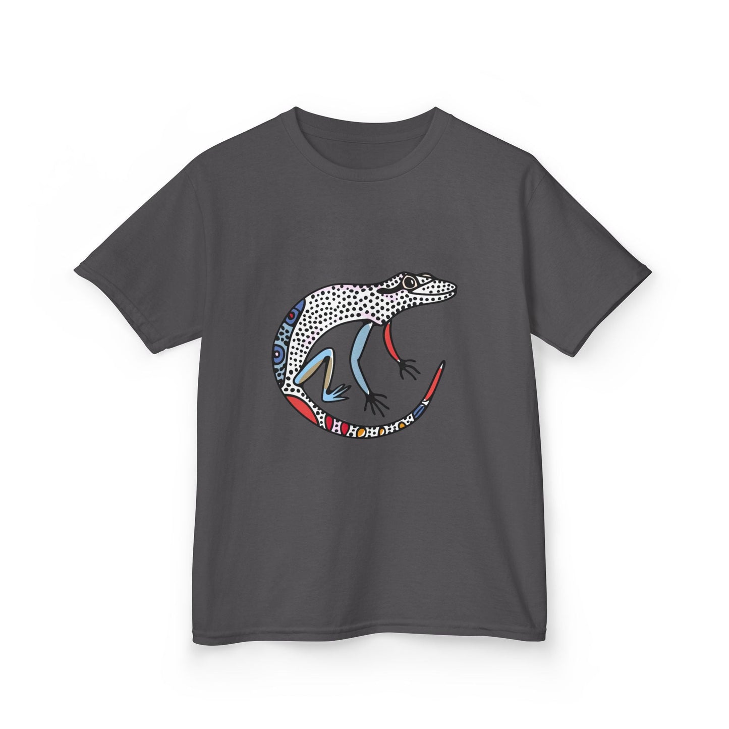 Kids Lizard Graphic Tee — Colorful Patterned Chameleon Shirt - JennyCool