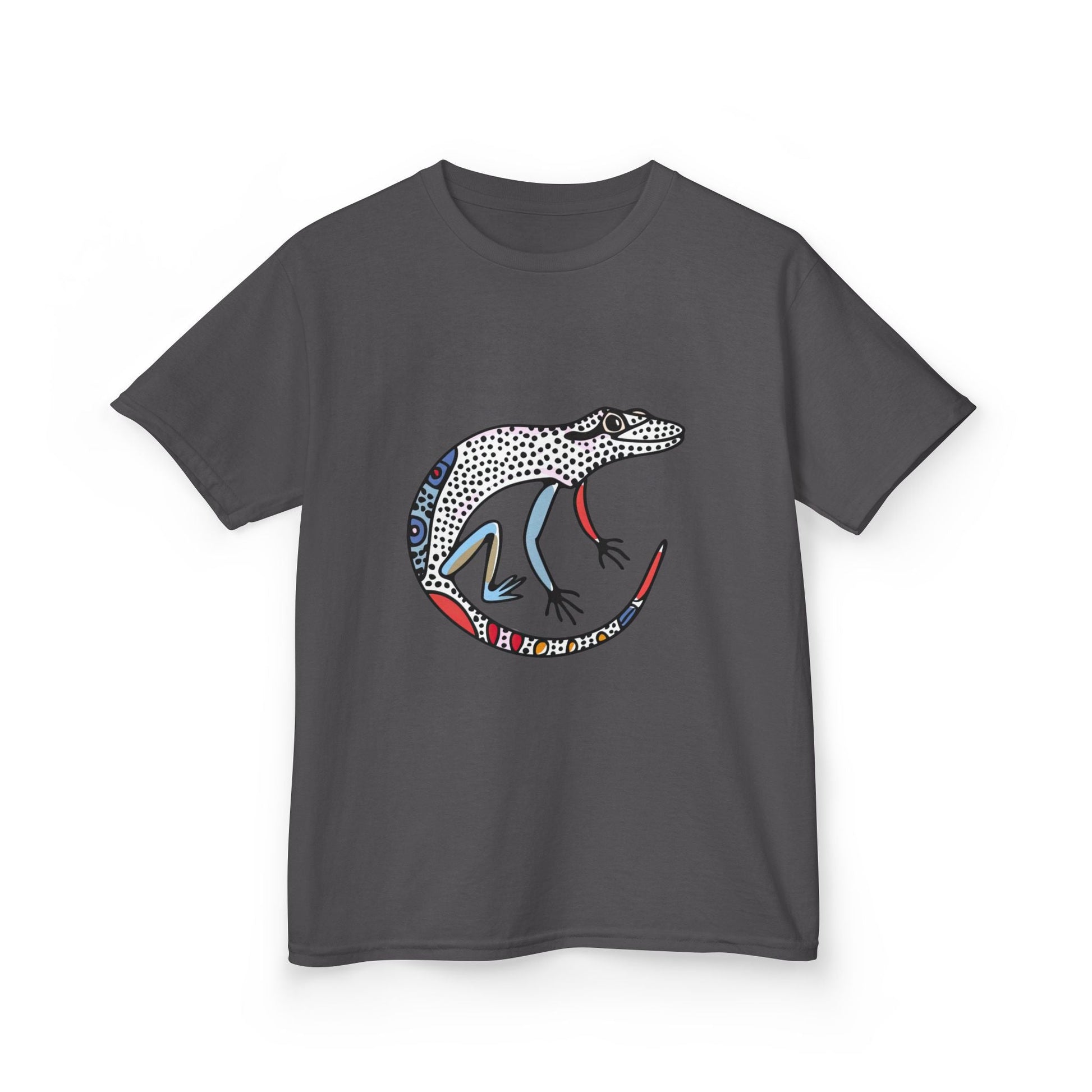Kids Lizard Graphic Tee — Colorful Patterned Chameleon Shirt - JennyCool