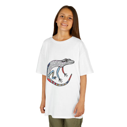 Kids Lizard Graphic Tee — Colorful Patterned Chameleon Shirt - JennyCool