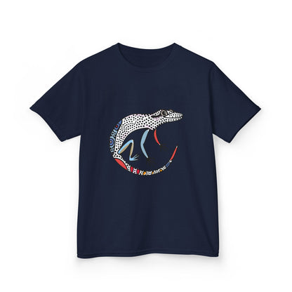 Kids Lizard Graphic Tee — Colorful Patterned Chameleon Shirt - JennyCool