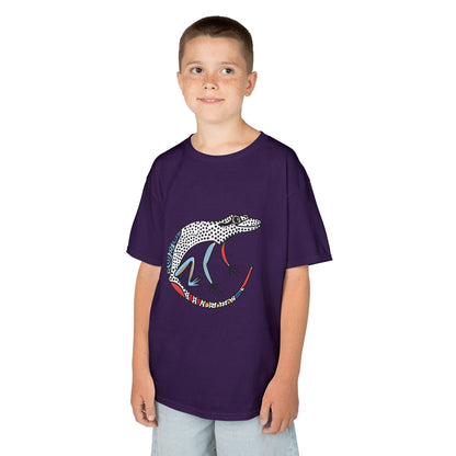 Kids Lizard Graphic Tee — Colorful Patterned Chameleon Shirt - JennyCool