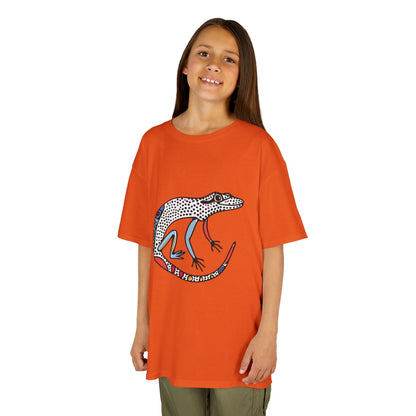 Kids Lizard Graphic Tee — Colorful Patterned Chameleon Shirt - JennyCool